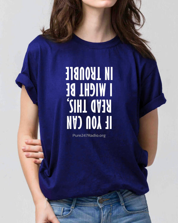 female, upside down, navy blue